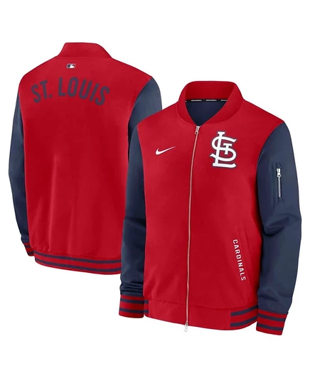 Мужская бомбер-куртка Nike St. Louis Cardinals, красно-синяя