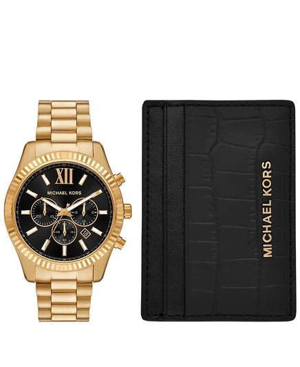 Мужские часы Michael Kors с хронографом Lexington Chronograph золотистого цвета из нержавеющей стали, 44-миллиметровое золото