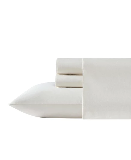 Vera Wang Cool Comfort, Однотонный хлопок, 200 нитей, 4 шт. Комплект постельного белья, Queen