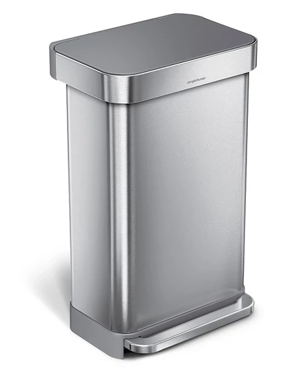 Контейнер для мусора SimpleHuman 45 л, сталь/серый