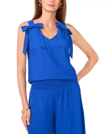 Женский топ без рукавов на завязках от Vince Camuto deep royal blue