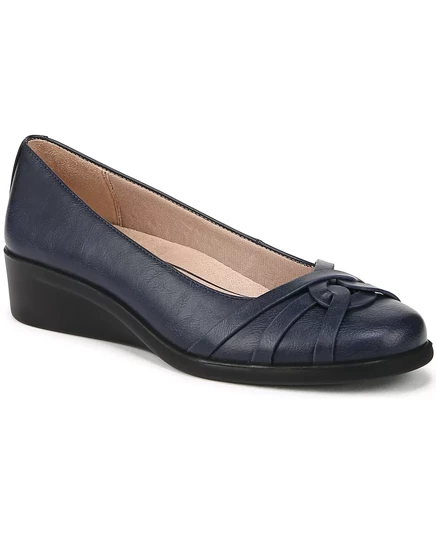  Женские балетки Jorie на низкой танкетке lux navy faux leather