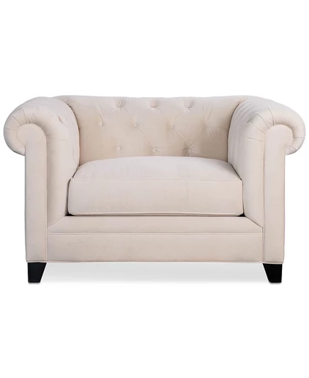 Кресло Macy's Kallison 52″ тканевое, гречишное