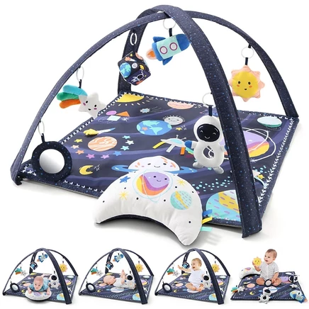 Игровой зал Peanutshell Space 7-в-1 для активного отдыха и коврик для игр Baby blue