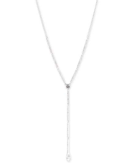 Колье-лариат с кристаллами Givenchy, удлинитель 16 дюймов + 3 дюйма silver