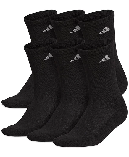 Женские кроссовки Adidas 6-Pk. Спортивные носки на подкладке, черные