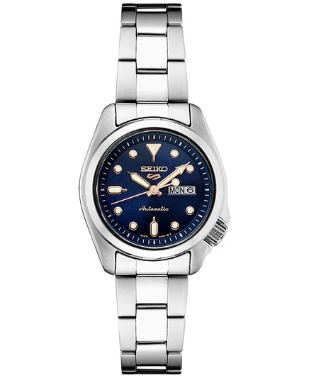 Женские автоматические часы Seiko 5 Sports, 28 мм, синие