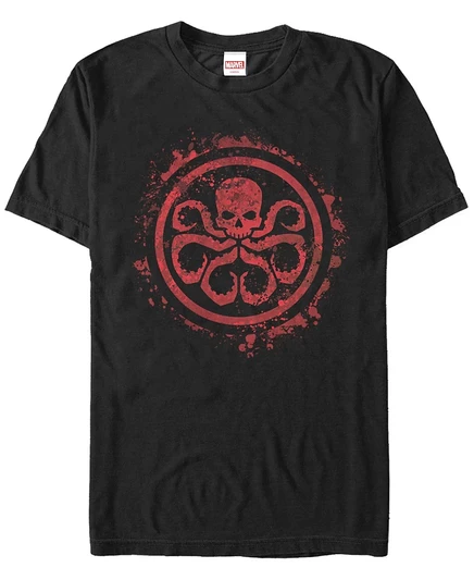 Мужская футболка с коротким рукавом Marvel с логотипом Hydra black