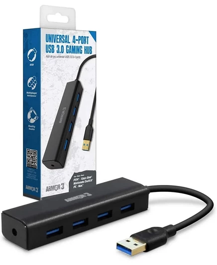 USB‑хаб Hyperkin Armor3 4‑портовый USB 3.0 для PS4/Xbox/Switch