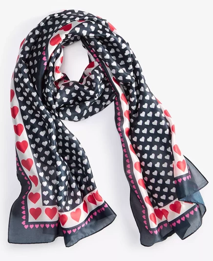  Продолговатый шарф со смешанными сердечками, эксклюзивно в Macy's  black multi