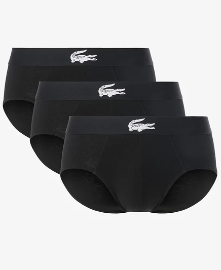 Мужские трусы-брифы Lacoste, 3 шт., черные
