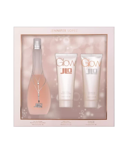 Женский подарочный набор Jennifer Lopez Glow 100 мл+2×75 мл, розовый