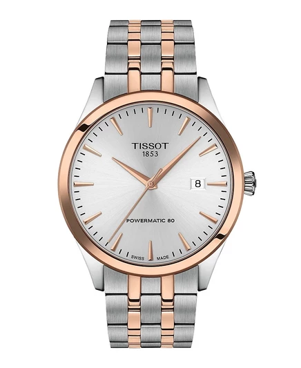 Мужские часы-браслет Tissot из нержавеющей стали серого цвета, серебро 40 мм