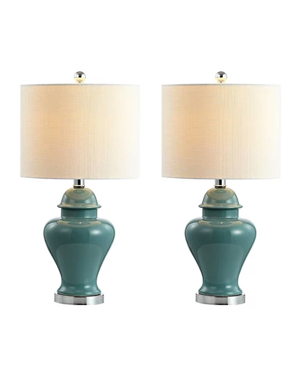 Настольная лампа Qin Classic Cottage LED, набор из 2 зеленых ламп