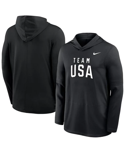 Мужской лонгслив Nike Dri‑FIT с капюшоном, черный