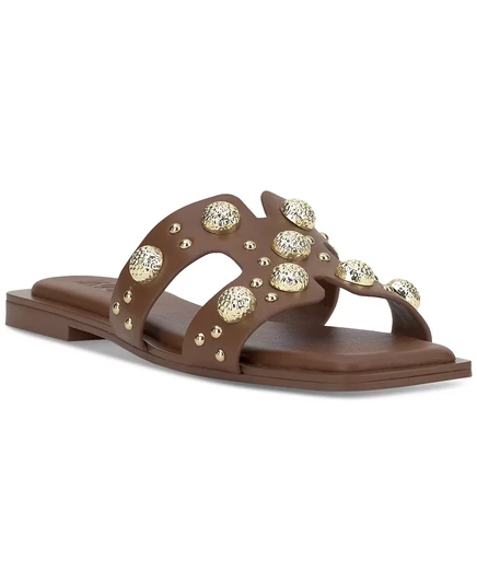  Женские босоножки на плоской подошве Peeta на шпильке, созданные для Macy's cognac smooth