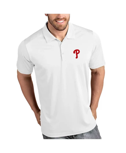 Мужское поло Antigua Philadelphia Phillies Tribute, белое