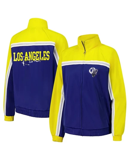 Женская куртка на молнии g-iii 4her carl banks los angeles rams, синяя