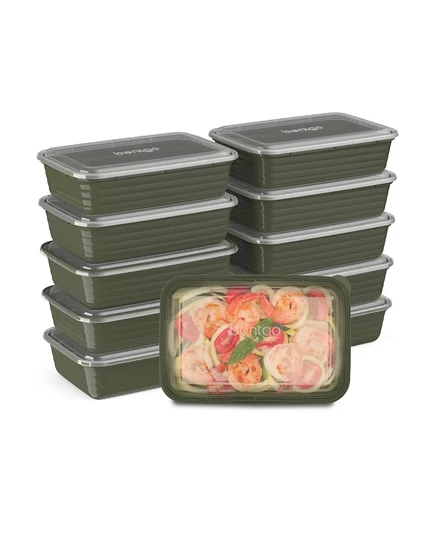 Контейнеры Bentgo Prep, 1 секция, 10 шт., цвета хаки