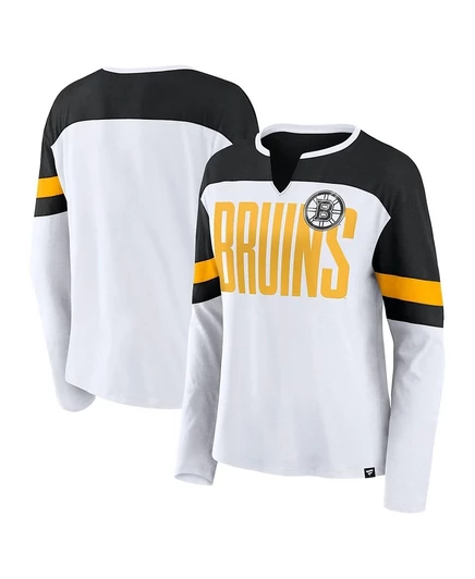 Женская футболка с длинным рукавом Fanatics Boston Bruins Frozen, белая