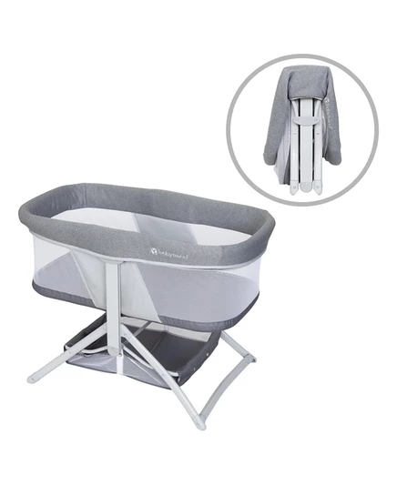 Быстросъемная люлька-качалка Baby Trend 2 в 1 серого цвета