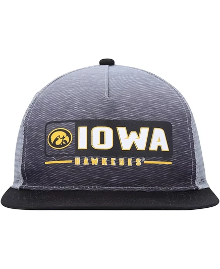 Мужская кепка Colosseum черного и серого цветов Iowa Hawkeyes Snapback black, gray
