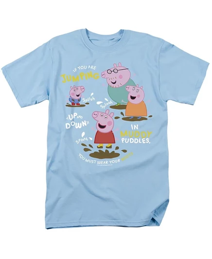 Мужская футболка Hasbro с принтом Peppa Pig, синяя