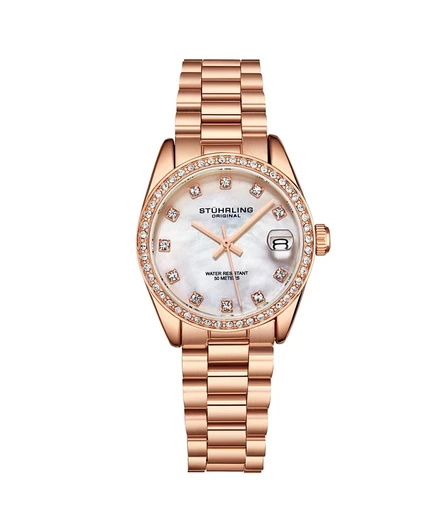 Женские часы Stuhrling Lineage 3936, 31 мм, сталь, перламутр