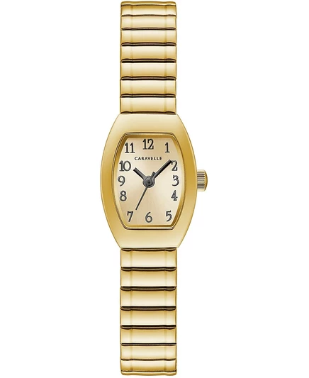 Женские часы Caravelle 18×25 мм на браслете, золотистые