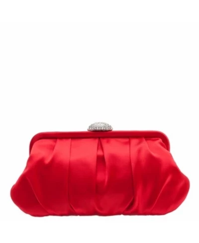 Женский атласный клатч Nina Classic, серебристый