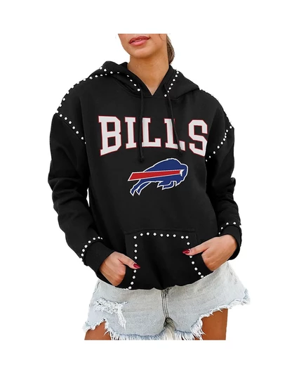 Женская черная толстовка-пуловер Buffalo Bills от Gameday Couture с заклепками, выполненная в стиле Баффало Биллс black
