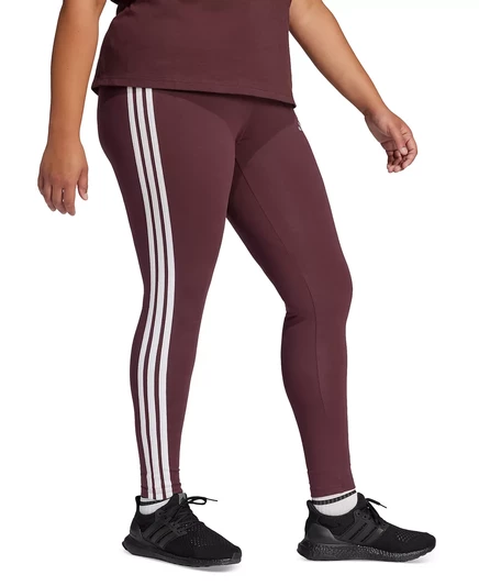  Хлопчатобумажные леггинсы Plus Size Essentials в 3 полосы aurora ruby/white