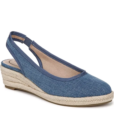  Женские эспадрильи на танкетке Kayden Slingback  blue denim fabric
