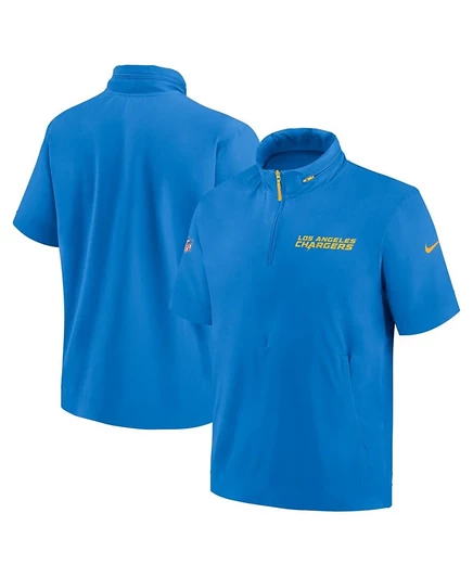 Мужская куртка Nike Los Angeles Chargers 1/2-zip, голубая