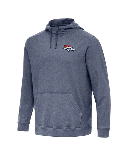 Мужское худи Antigua Cloud Denver Broncos, синий меланж