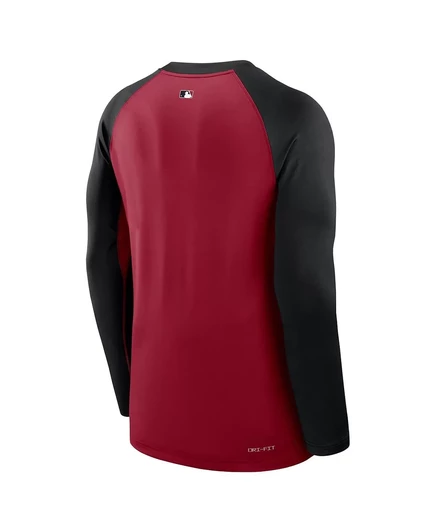 Мужская красно-черная футболка с длинным рукавом Nike Arizona Diamondbacks Authentic Collection Game Time Raglan Performance от Nike red, black