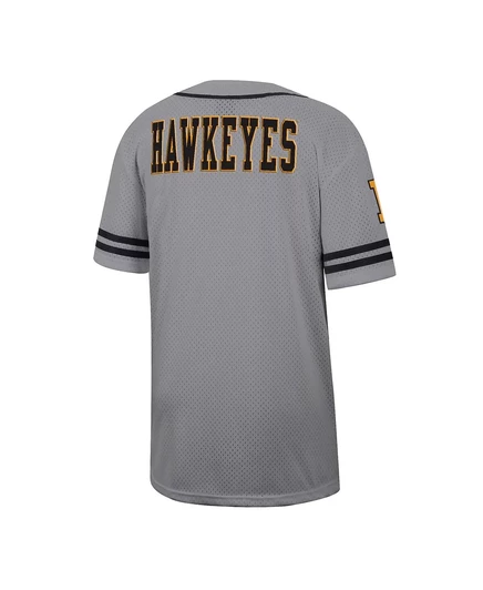 Мужское бейсбольное джерси Colosseum Iowa Hawkeyes, серое
