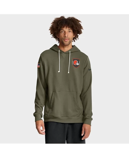 Мужская худи nike cleveland browns dri-fit, оливковая
