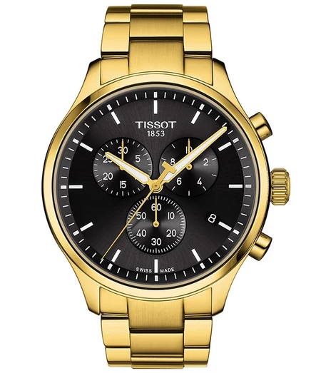 Мужские часы tissot chrono xl classic хронограф 45 мм, черный