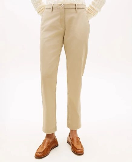 Женские брюки Tommy Hilfiger Slim Chino, бежевые