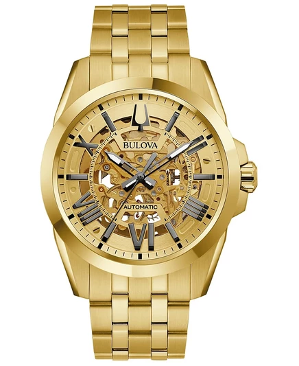 Мужские часы Bulova Sutton, автоматические, золотистые