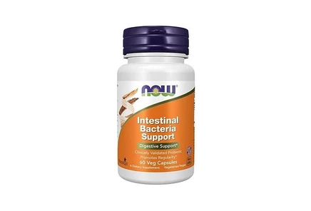 Пищевая добавка NOW Foods Intestinal Bacteria Support, 60 капсул, черная