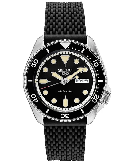 Мужские часы Seiko 5 Sports автомат 42,5 мм, черные