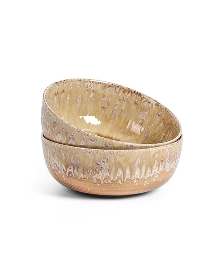 Сервировочные тарелки LEMIEUX ET CIE Hanami, набор из 2-х коричневых/бежевых
