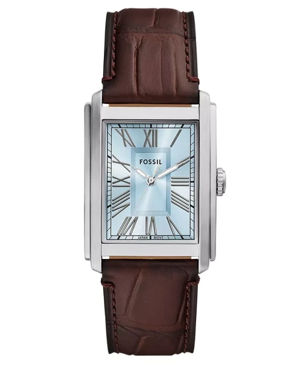 Мужские часы Fossil Carraway из коричневой кожи Кроко с тремя стрелками, 30 мм brown