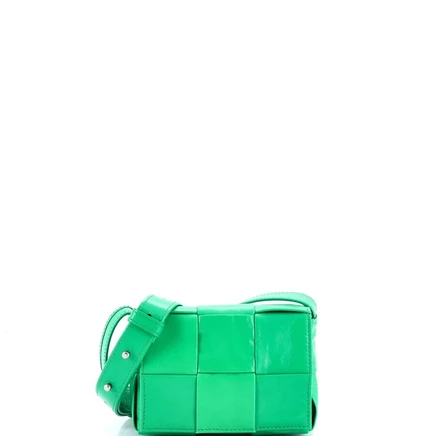 Сумка через плечо Pre-Owned Bottega Veneta Candy Cassette Maxi, зеленая