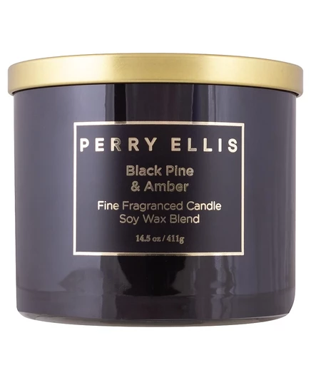 Свеча Perry Ellis из черной сосны и янтаря, 14,5 унций, бесцветная