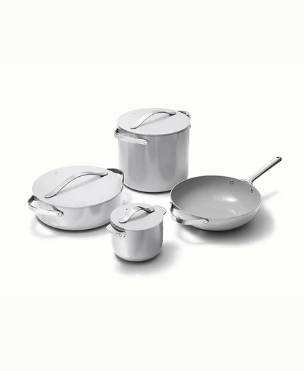 Набор посуды Caraway Cookware Plus 8 предметов антипригарный, серый