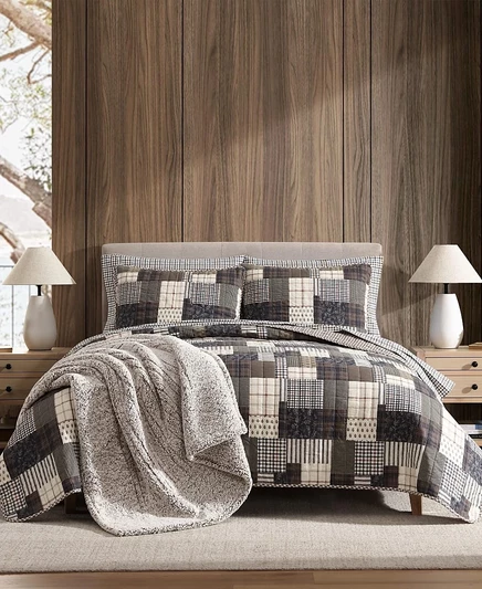 Комплект покрывала Eddie Bauer Antique king, коричневый