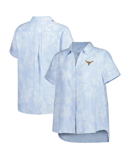 Женская рубашка Tommy Bahama Texas Longhorns, голубая